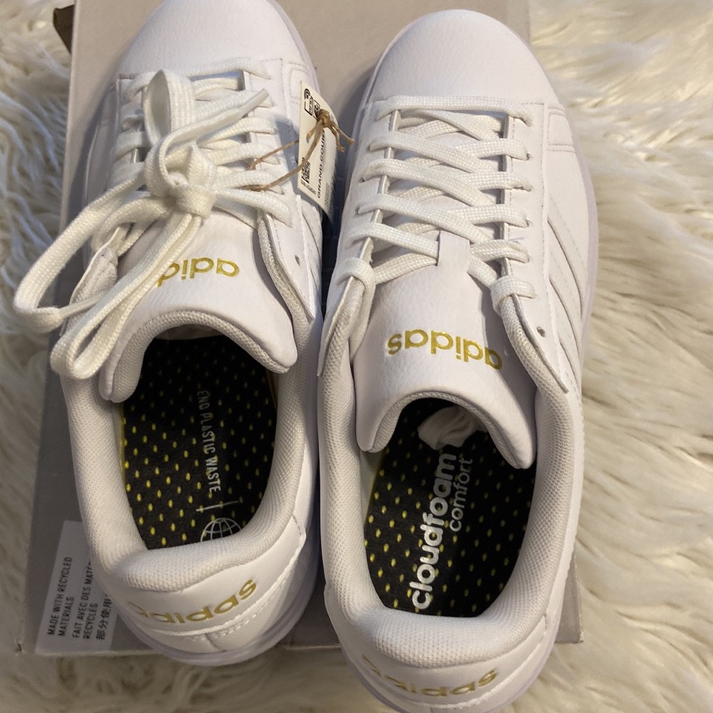 Adidas GRAND COURT 2.0 SHOES SIZE 8BRAND NEW WITH TAG COLOR WHITE - Picture 4 of 12